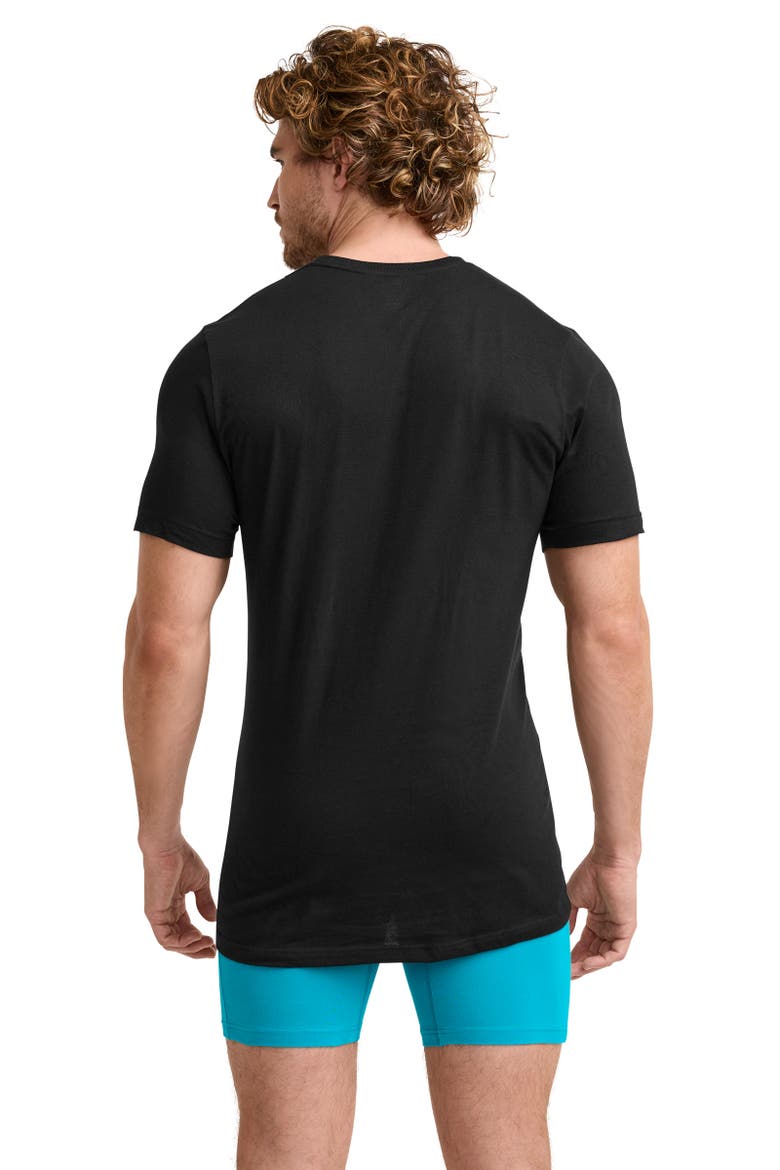 Mens Big & Tall 100% Cotton Classic Crew Neck Undershirt- 6 Pack, Alternate, color, Black