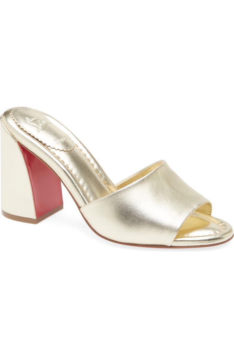 Christian Louboutin Jane Slide Sandal, Main, color, G306 Platine/ Lin Platine