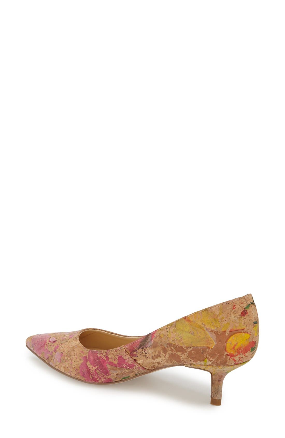 'Athyna' Kitten Heel Pump, Alternate, color, CORK FABRIC