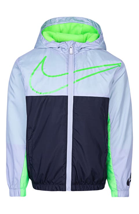 Kids' Swoosh Fleece Lined Windrunner Jacket (Little Kid)