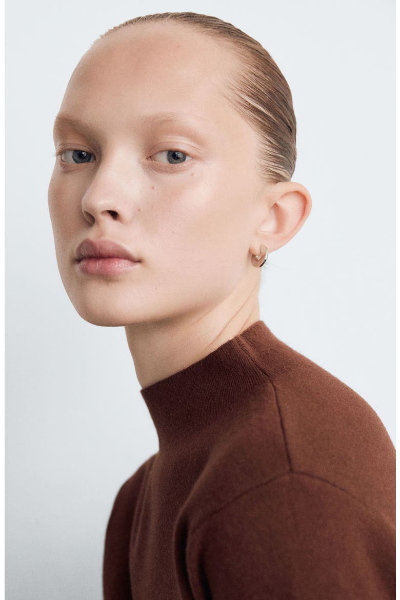 Funnel Neck Sweater, Alternate, color, CARAMEL