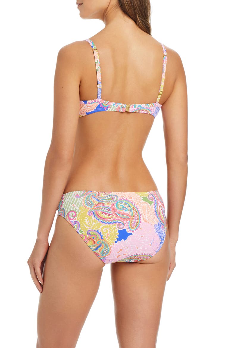 Paisley Underwire Bikini Top, Alternate, color, PINK MULTI