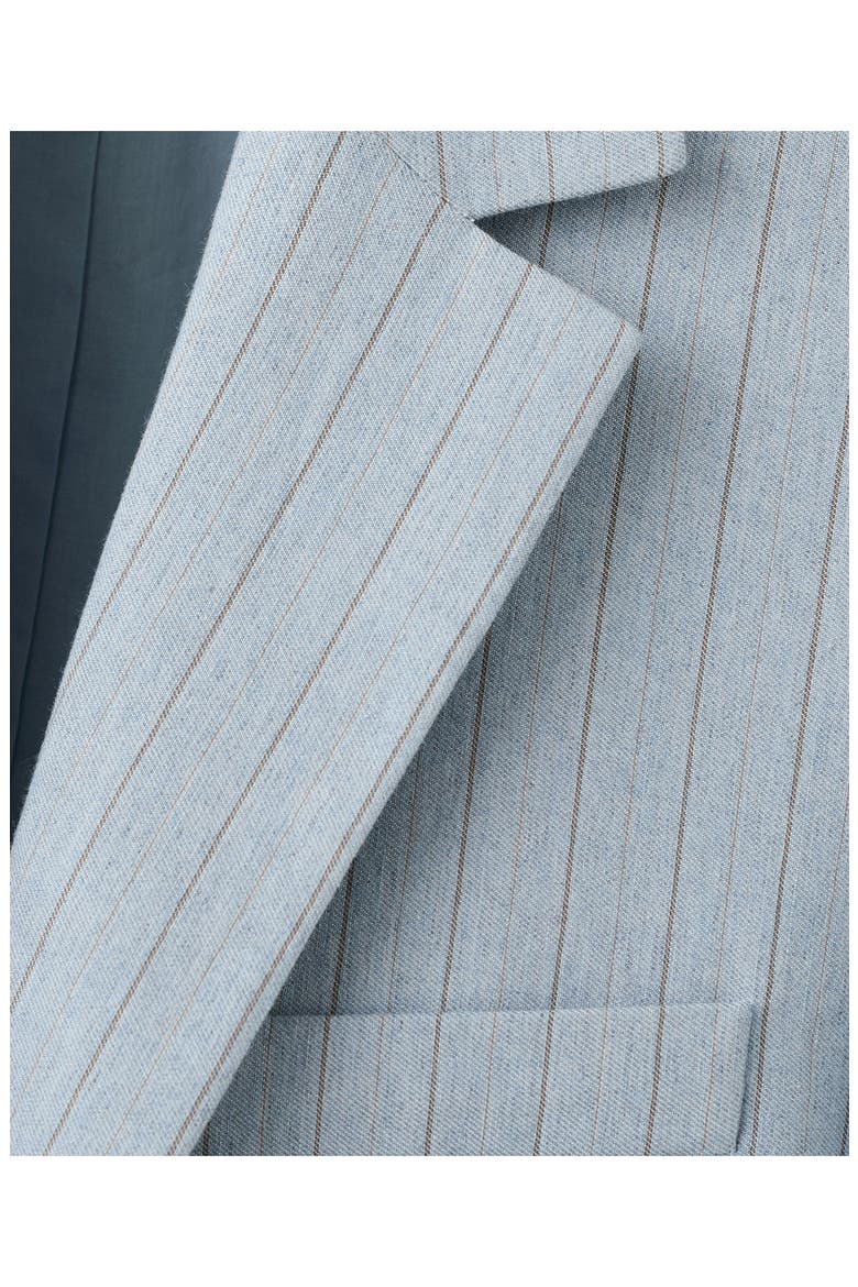 Pinstripe Suit Blazer, Alternate, color, BLUE