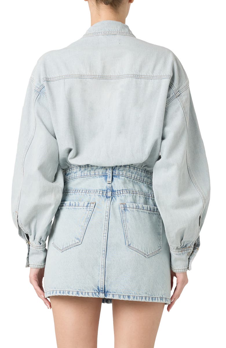 BLANKNYC Long Sleeve Denim Minidress, Alternate, color, Piece By Piece