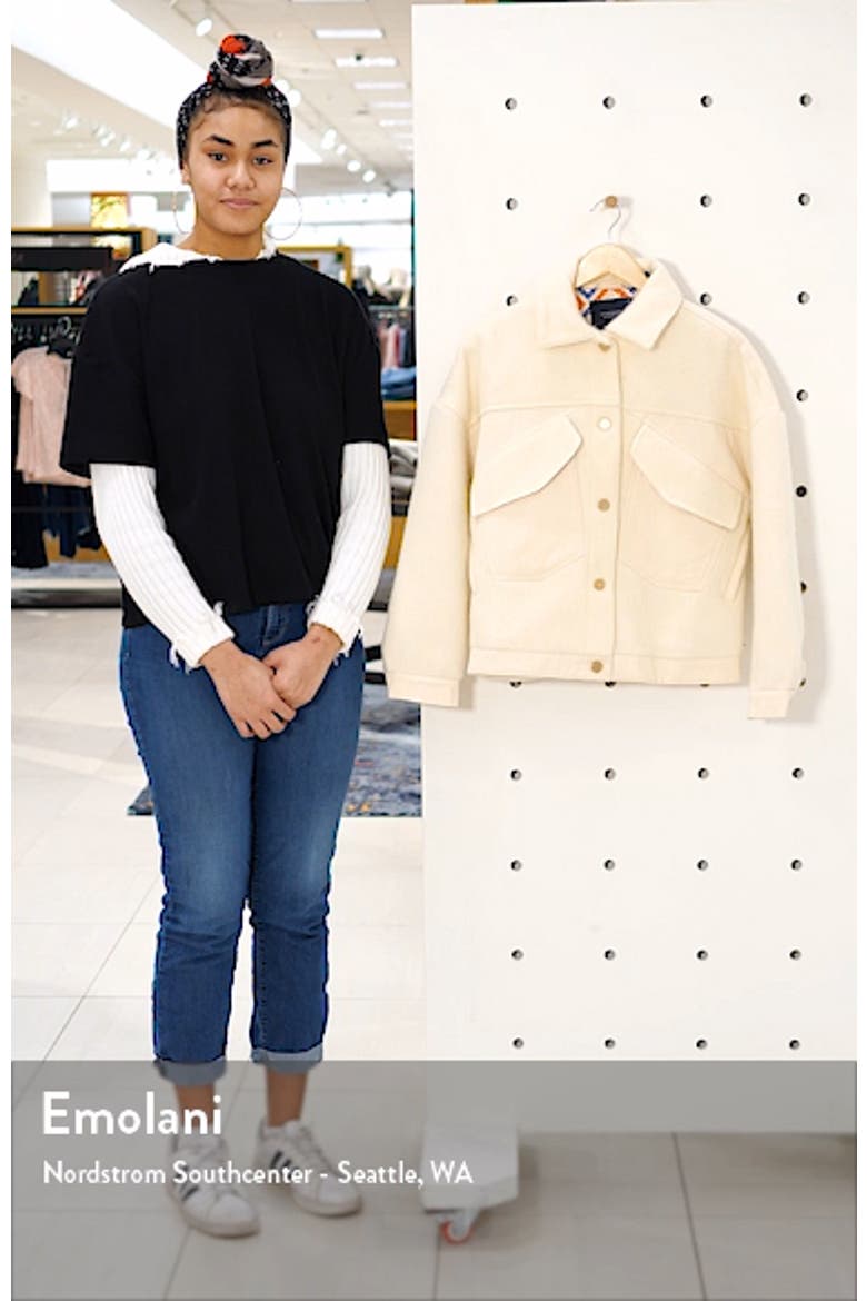 Oversize Wool Blend Trucker Jacket video