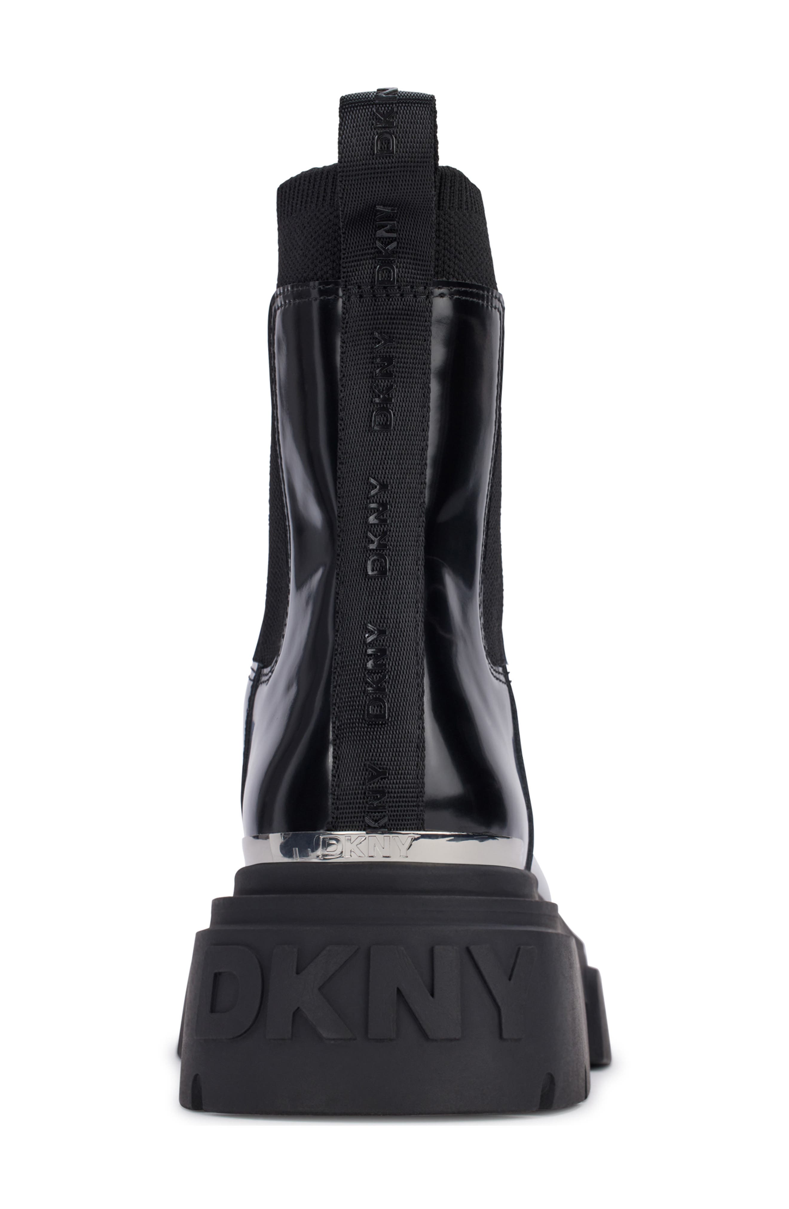 DKNY Fenella Lug Sole Chelsea Boot, Alternate, color, Black