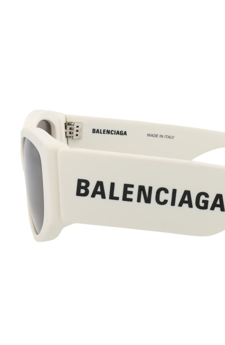 Balenciaga 58mm Novelty Cat Eye Sunglasses, Alternate, color, White White Grey