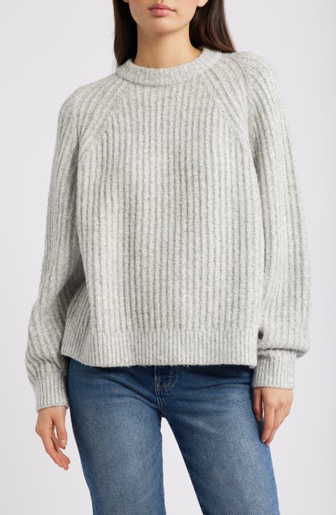 Rib Cotton Blend Sweater