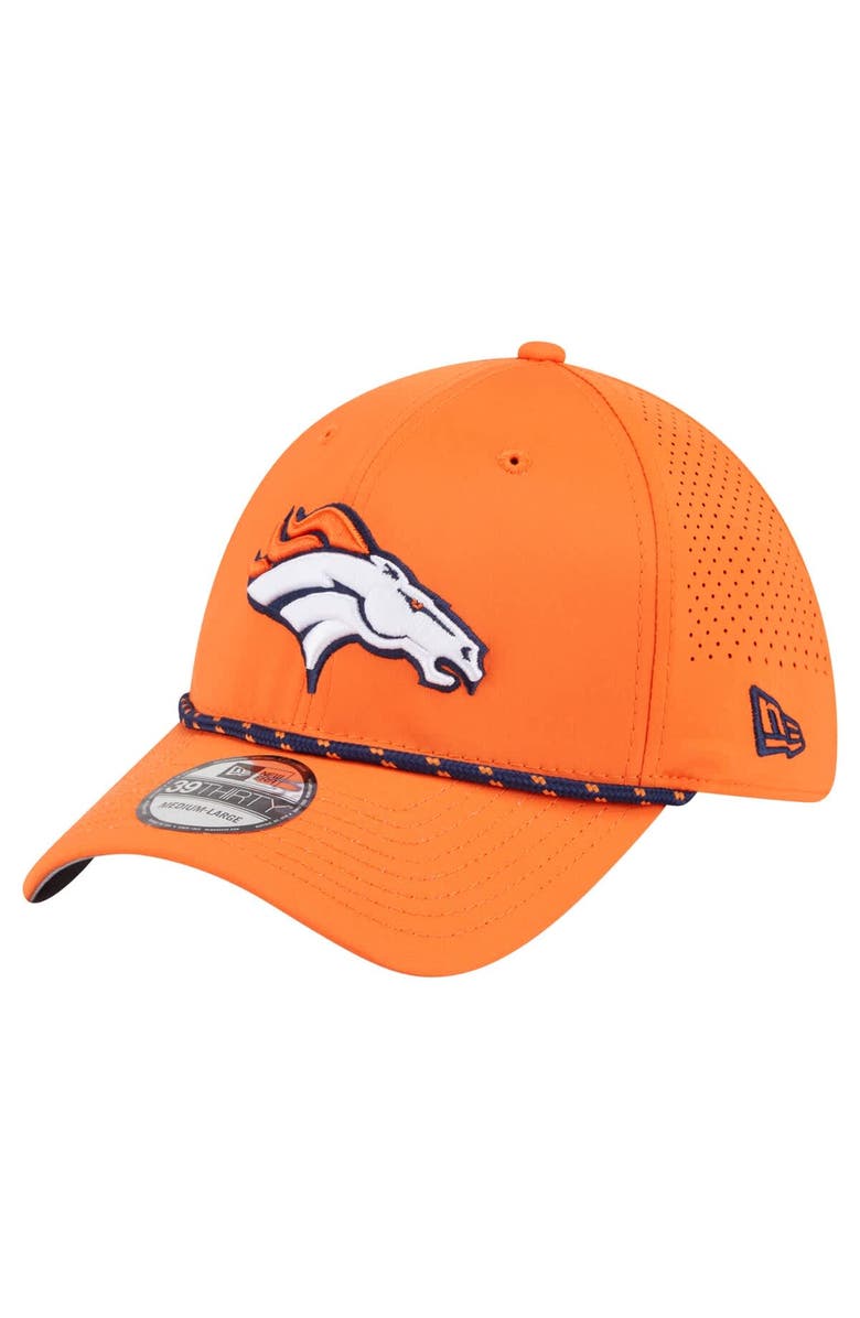 New Era Men's New Era Orange Denver Broncos Perforated 39THIRTY Flex Hat, Main, color, Orange