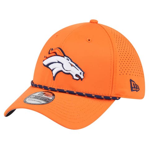 Men's New Era Orange Denver Broncos Perforated 39THIRTY Flex Hat