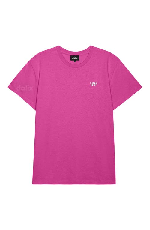 Dalix Womens Bow Lightweight Everyday Tee In Pink