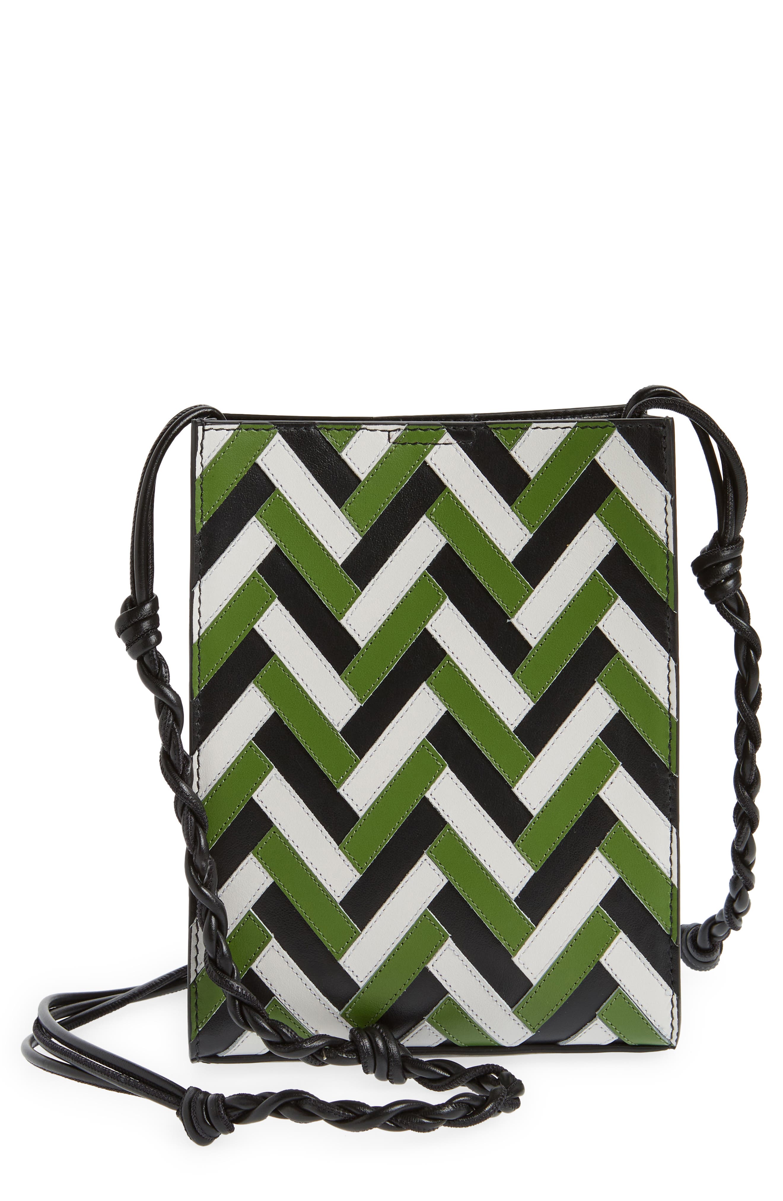 Jil Sander Small Tangle Leather Shoulder Bag, Main, color, 