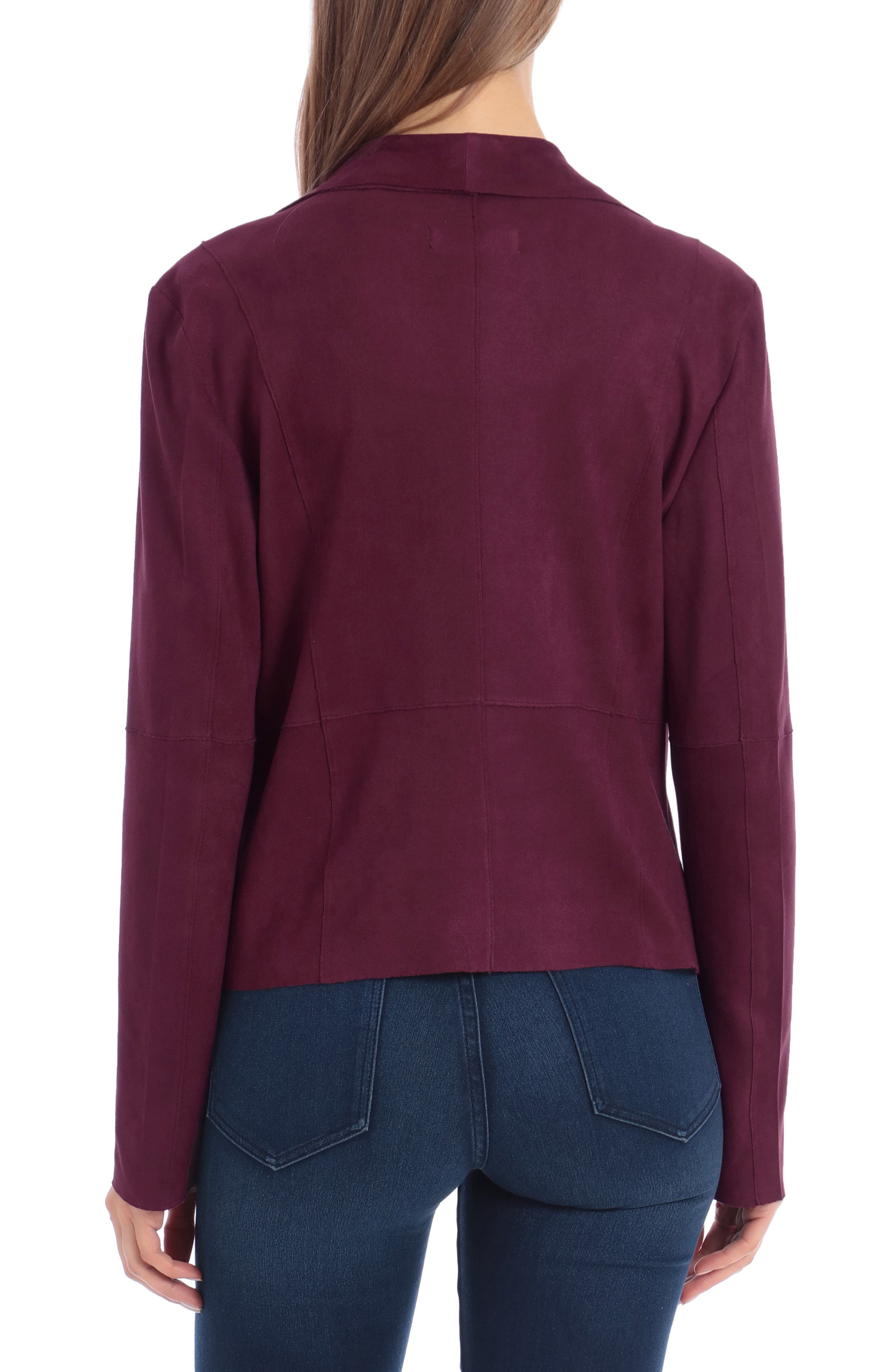 Draped Faux Suede Jacket - image 4