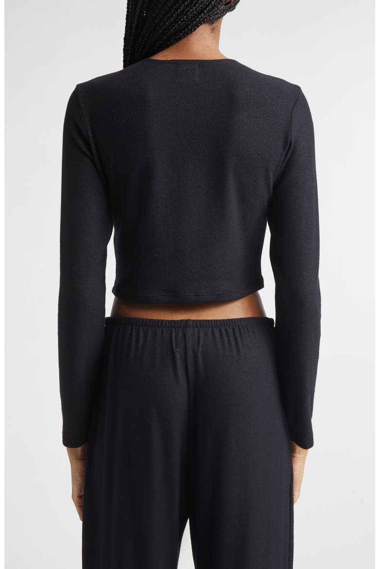 Lauren Crop Cardigan, Alternate, color, BLACK