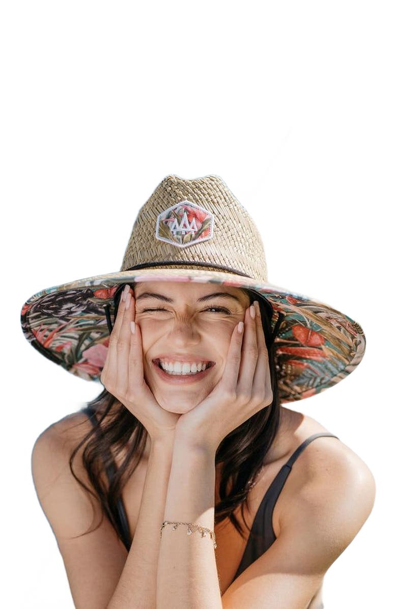 Hemlock Bombay Straw Lifeguard Hat, Alternate, color, Panther