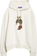 Ralph Lauren Purple Label Polo Bear Appliqué Fleece Hoodie