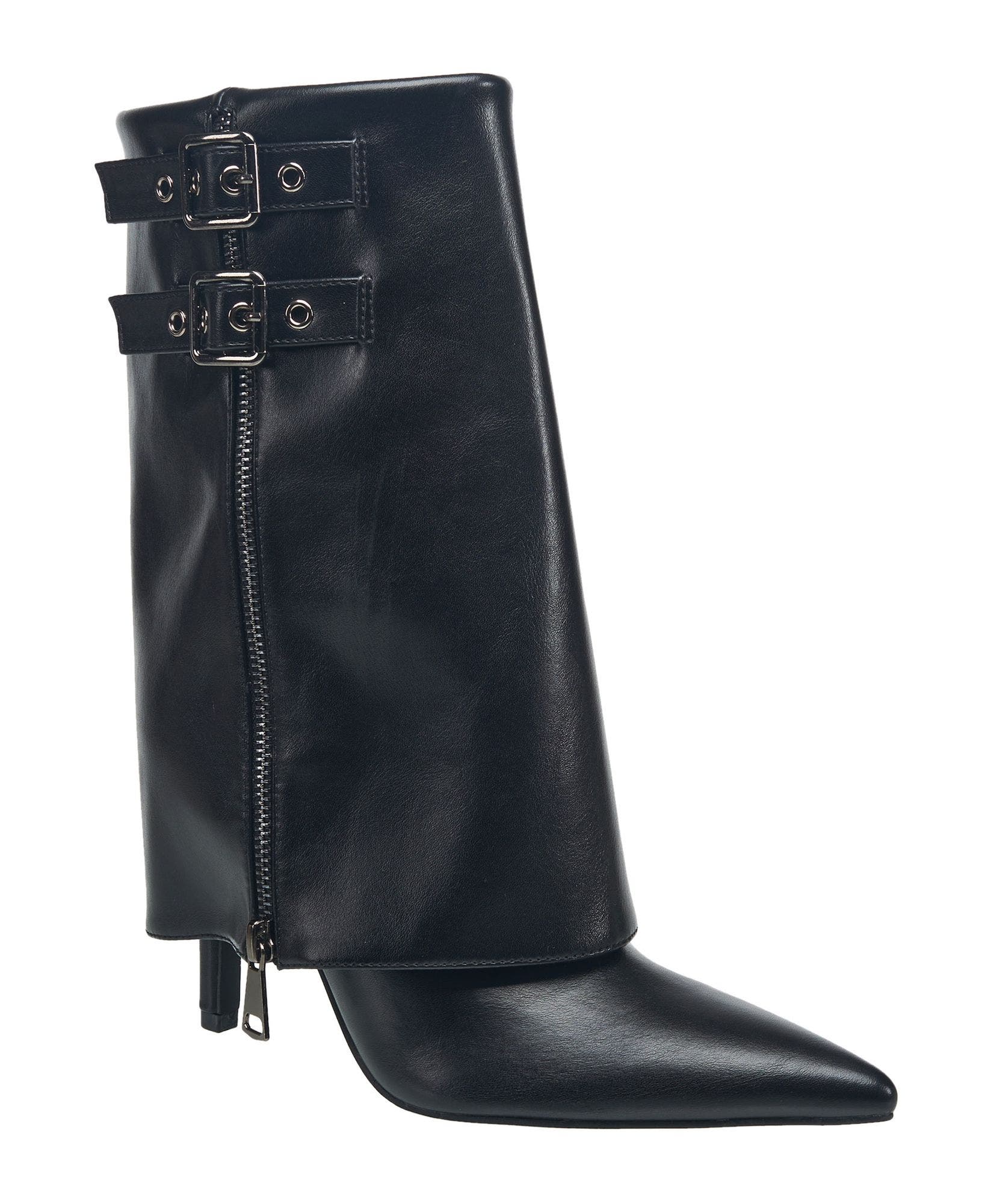 Riled Fold Over Boot, Main, color, Black