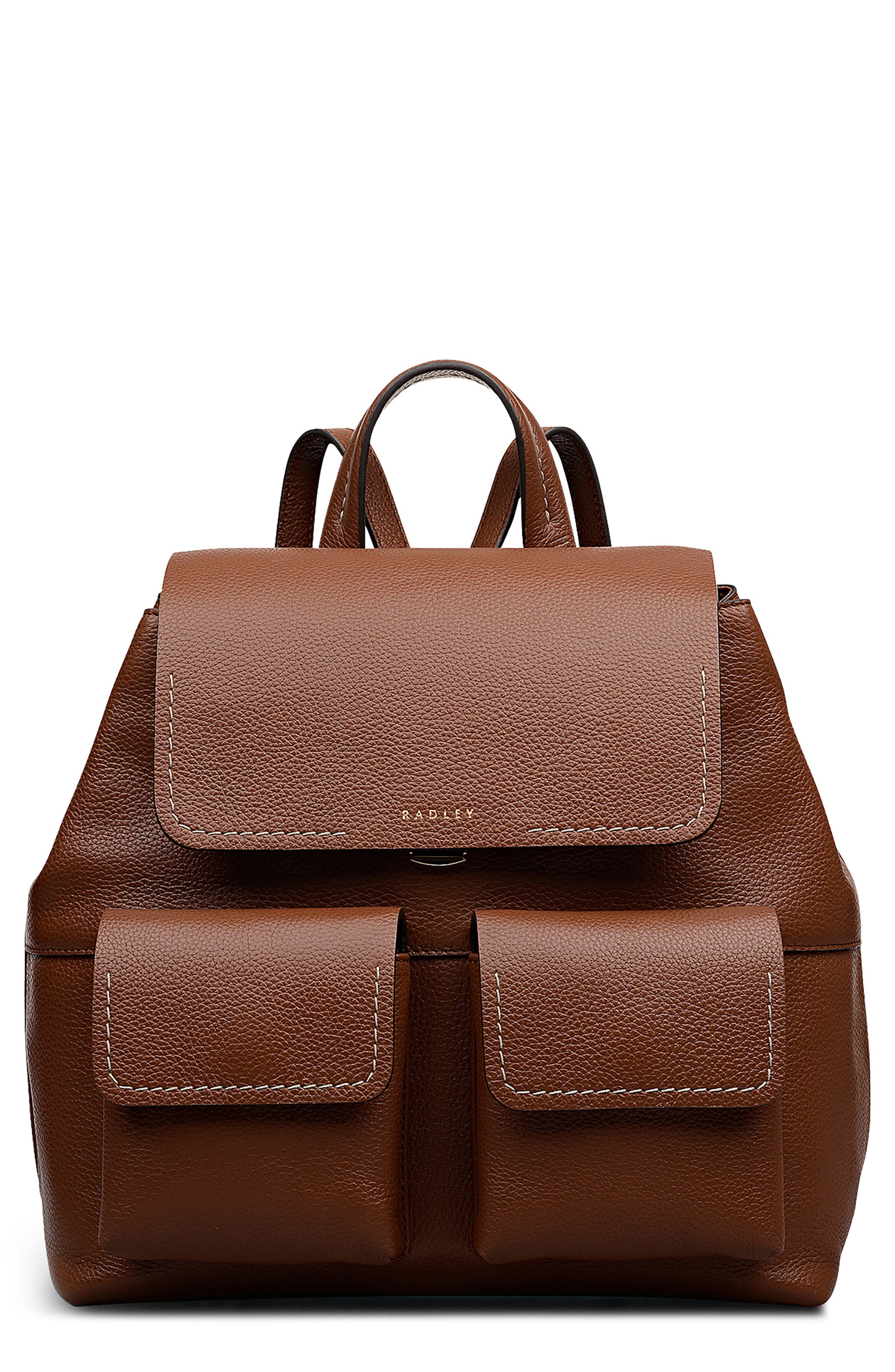 Burton Way Medium Flapover Leather Backpack