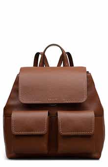 Burton Way Medium Flapover Leather Backpack