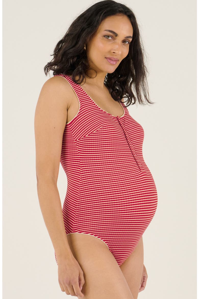Maternity swimsuit Dinard, Alternate, color, Red