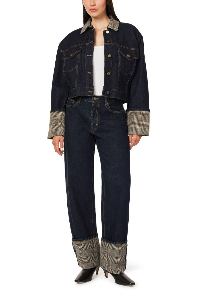 Mixed Media Denim Jacket, Alternate, color, SEA