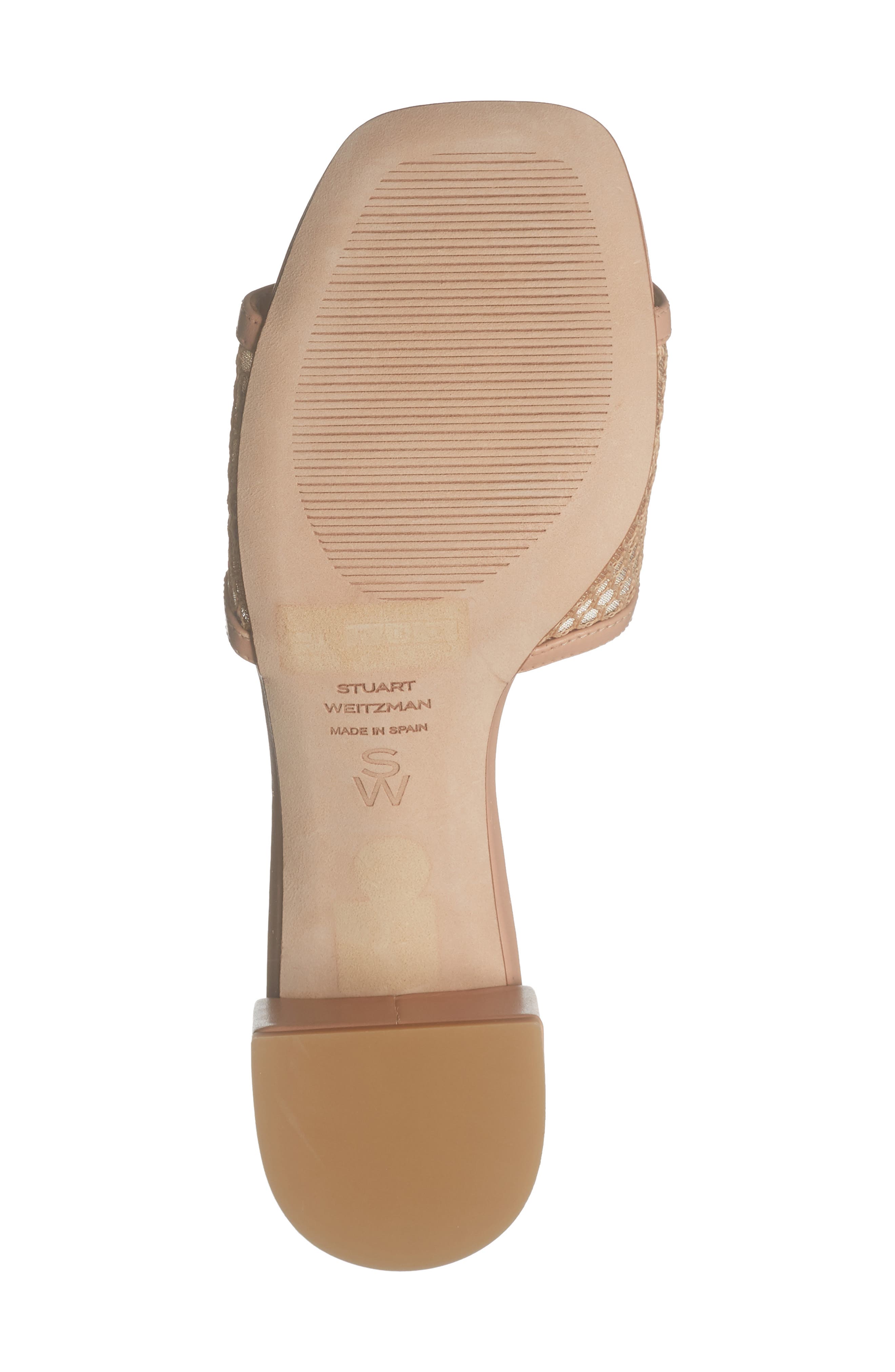 Stuart Weitzman Cayman 35 Block Slide Sandal, Alternate, color, Ginger