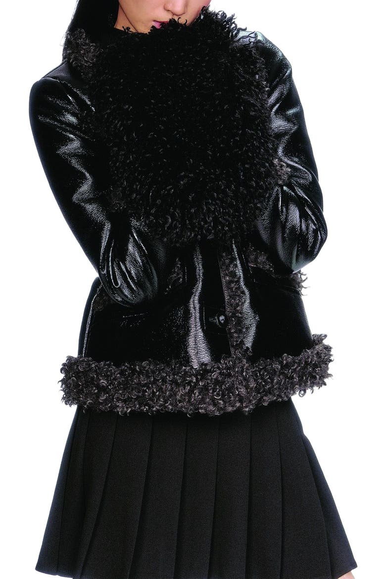 Faux Fur Muff, Main, color, Black