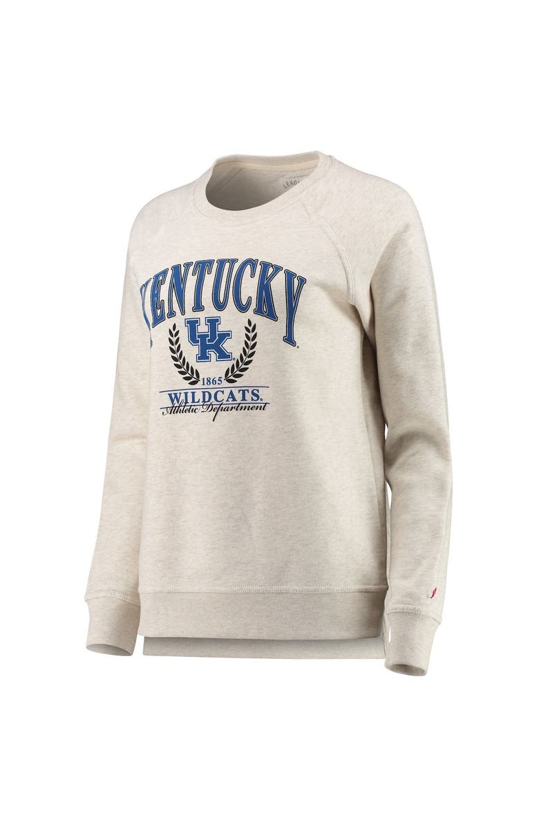 LEAGUE COLLEGIATE WEAR Women's League Collegiate Wear Oatmeal Kentucky Wildcats Academy Raglan Pullover Sweatshirt, Alternate, color, Oatmeal
