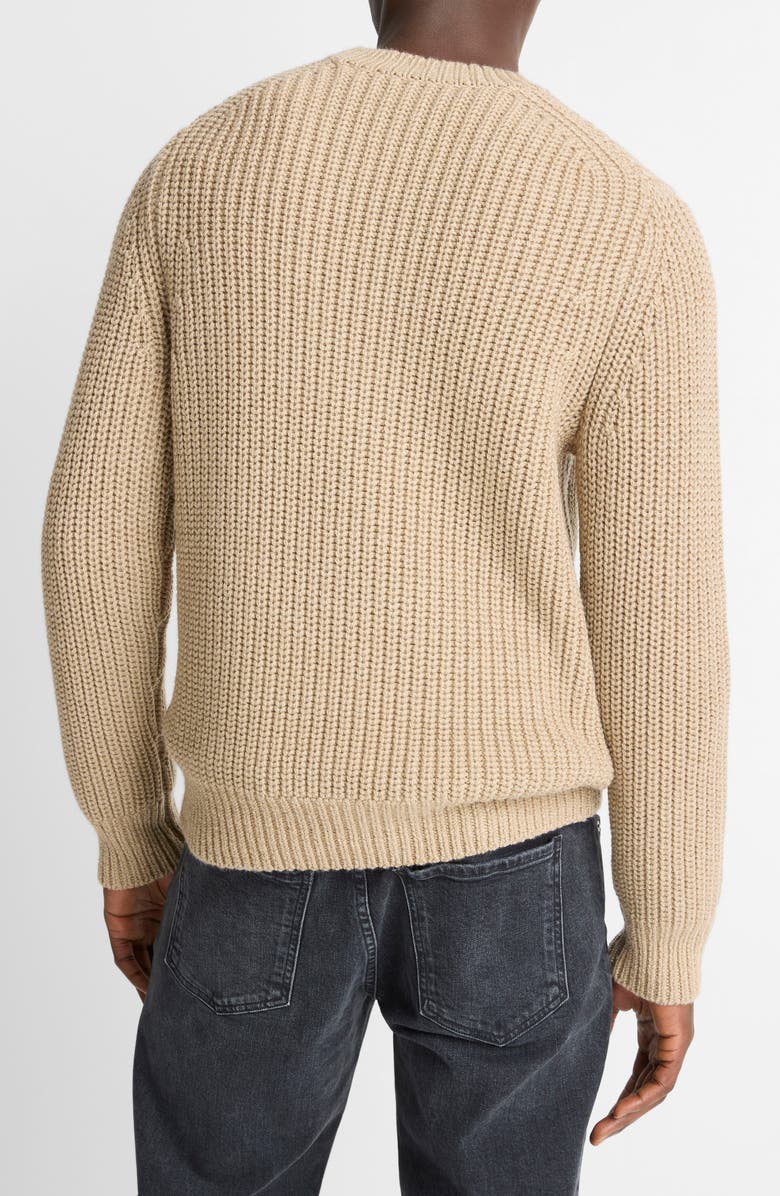 Vince Shaker Stitch Merino Wool Crewneck Sweater, Alternate, color, River Sand
