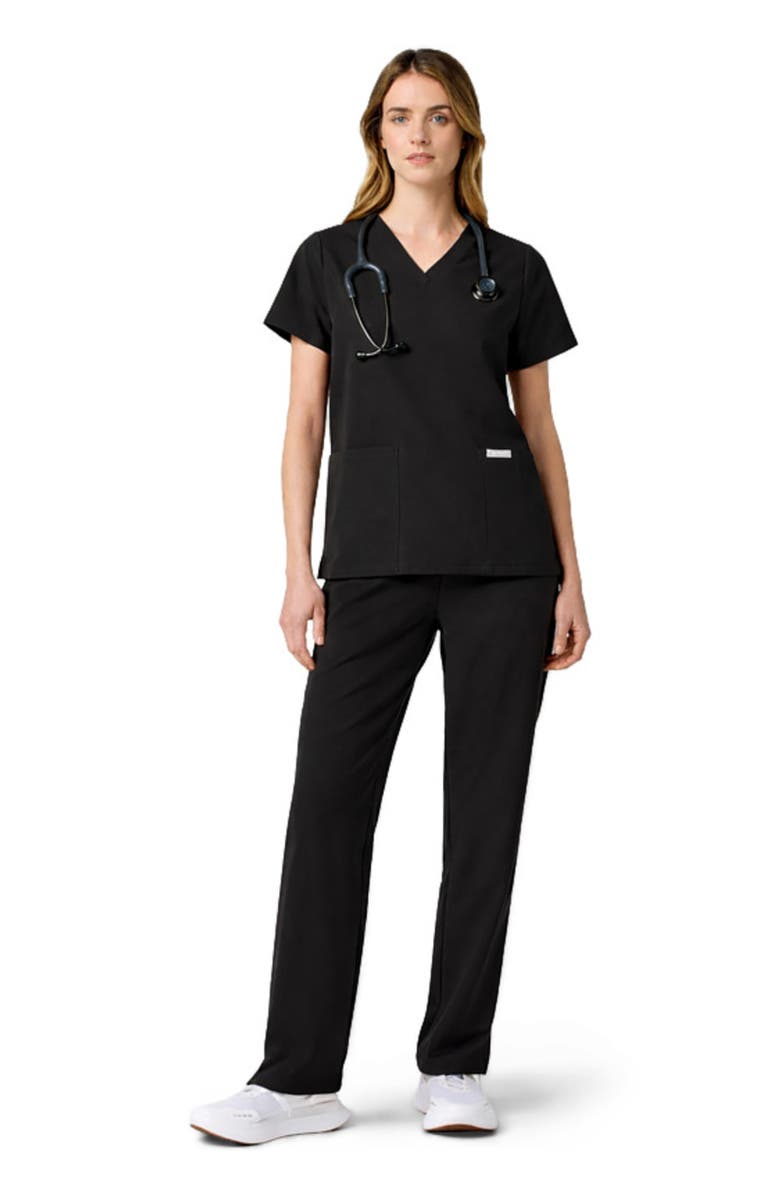 JAANUU UltraLAST Essential Performance Women's 6-Pocket Scrub Set, Main, color, Black