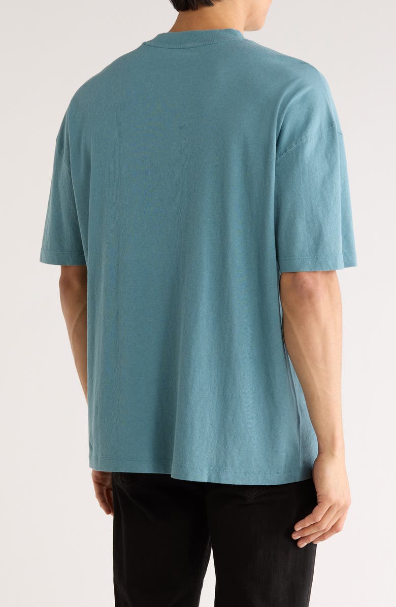 AllSaints Burman Logo Cotton T-Shirt, Alternate, color, Eris Blue