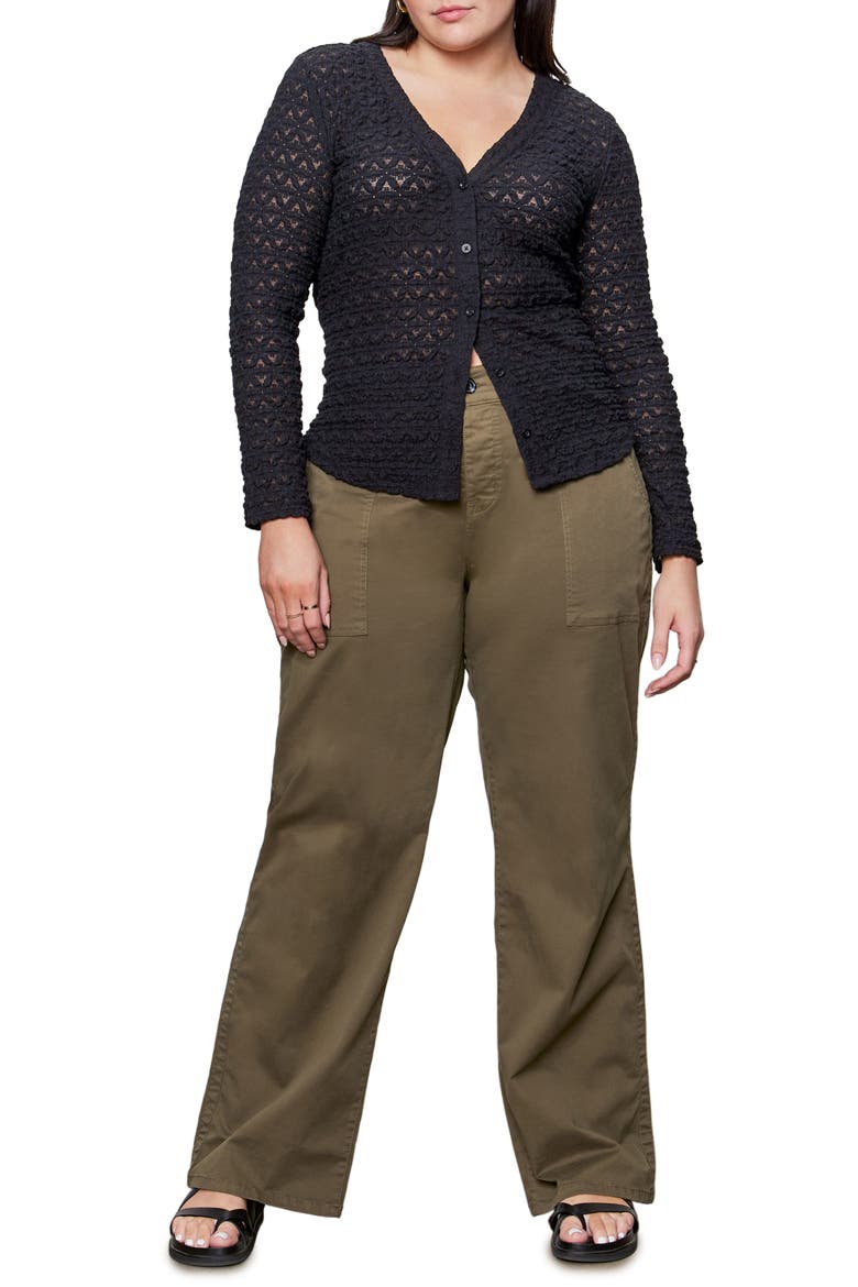 Dreamland Button-Up Top, Alternate, color, BLACK