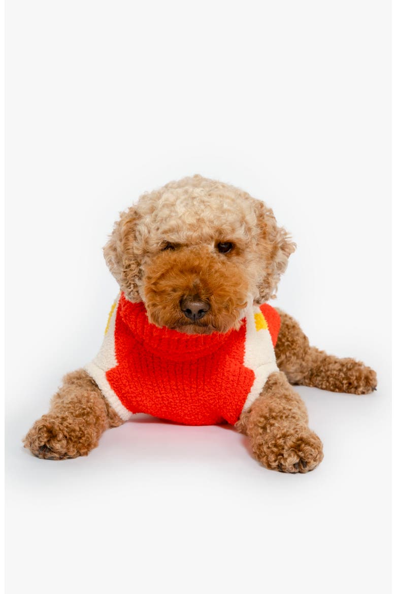 Love Turtleneck Pet Sweater, Alternate, color, RED