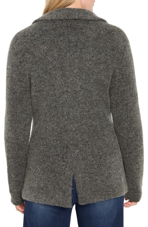 Nic + Zoe Nic+zoe Brushed Double Knit Blazer In Gray