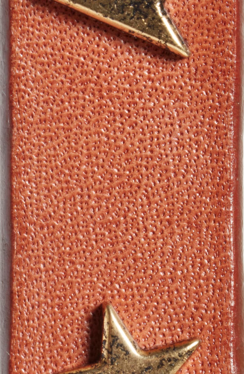 Golden Goose Molly Star Stud Leather Belt, Alternate, color, Cuoio