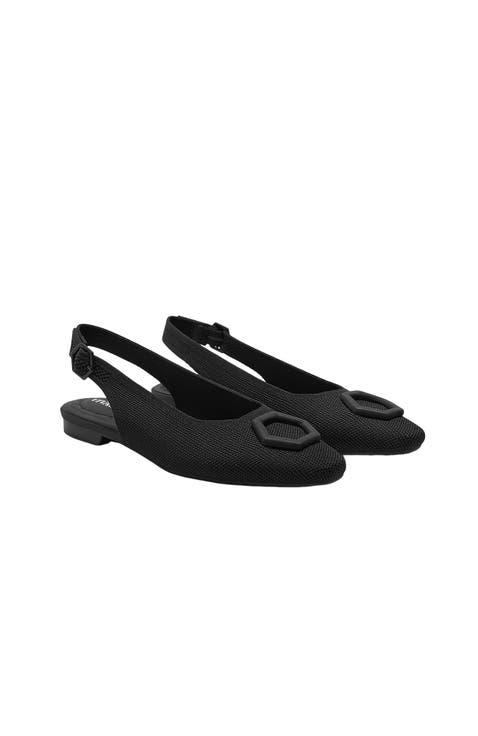 Kalina Mini Square-Toe Slingback Sandals