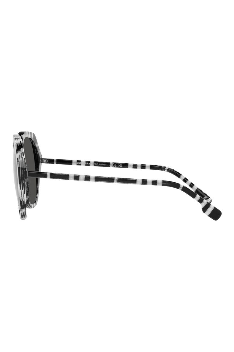 55mm Round Sunglasses, Alternate, color, DARK GREY