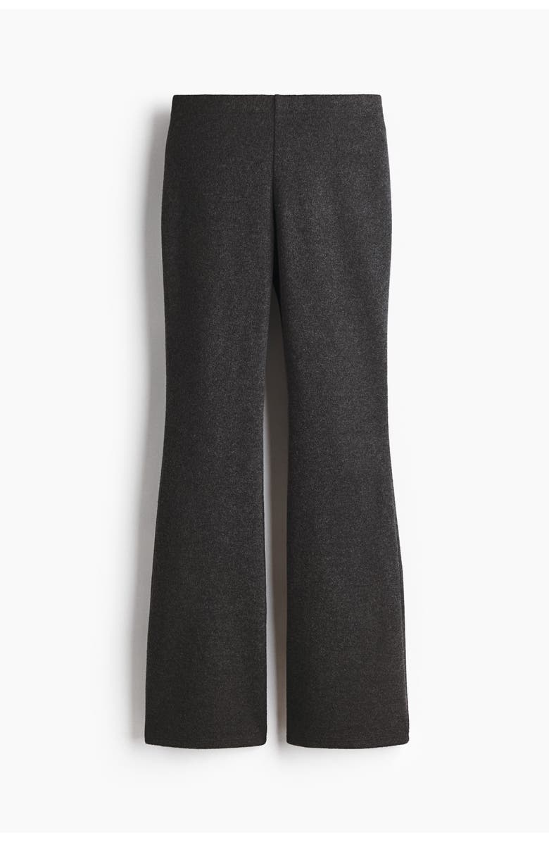 H&M Flared Knitted Trousers, Main, color, Dark Gray