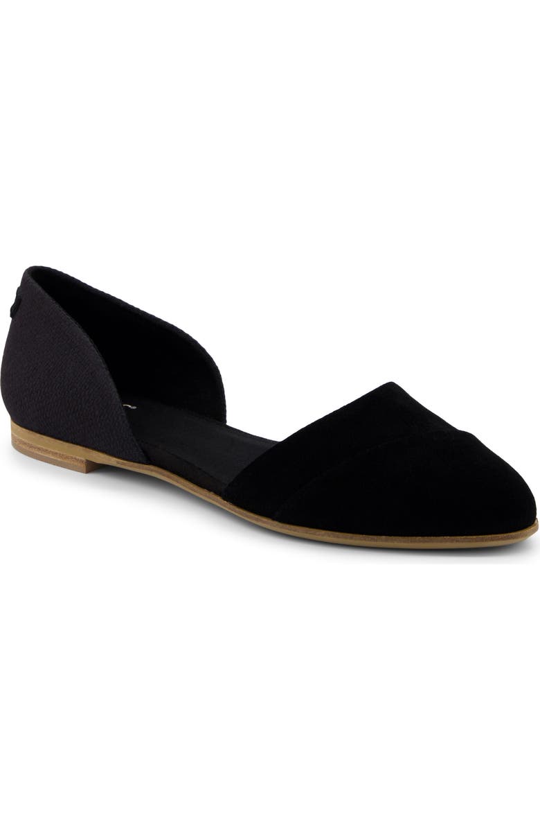 TOMS Pointed Toe d'Orsay Flat, Main, color,