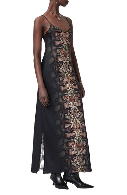 Allsaints Bryony Snakeskin Print Slipdress In Multi
