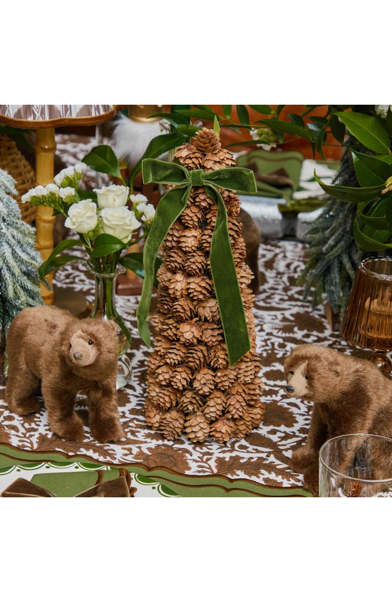 Mrs. Alice Velvet Bows (Set of 4) - 20cm, Alternate, color, Green