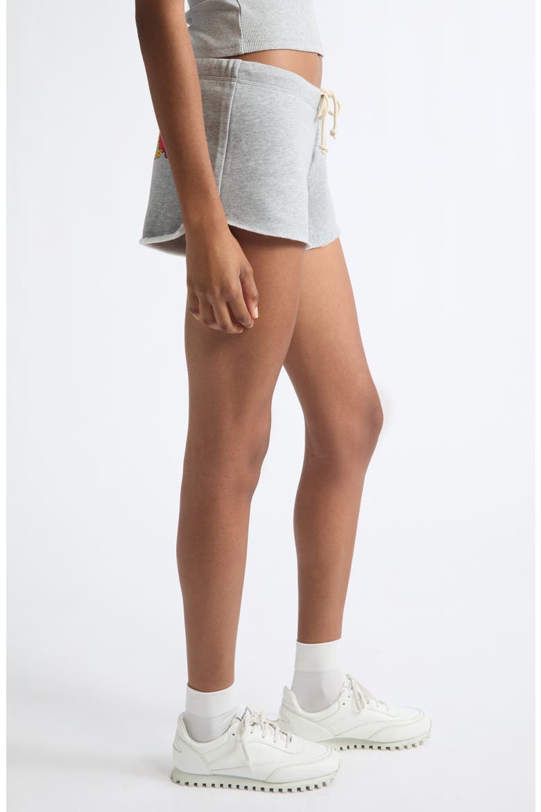 x Fruit of the Loom Fruity Cutoff Cotton Fleece Sweat Shorts, Alternate, color, HEATHER GREY