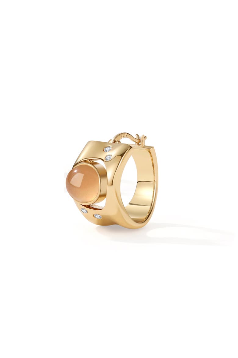Dawn Light Hoop Earrings, Alternate, color, Gold & Orange