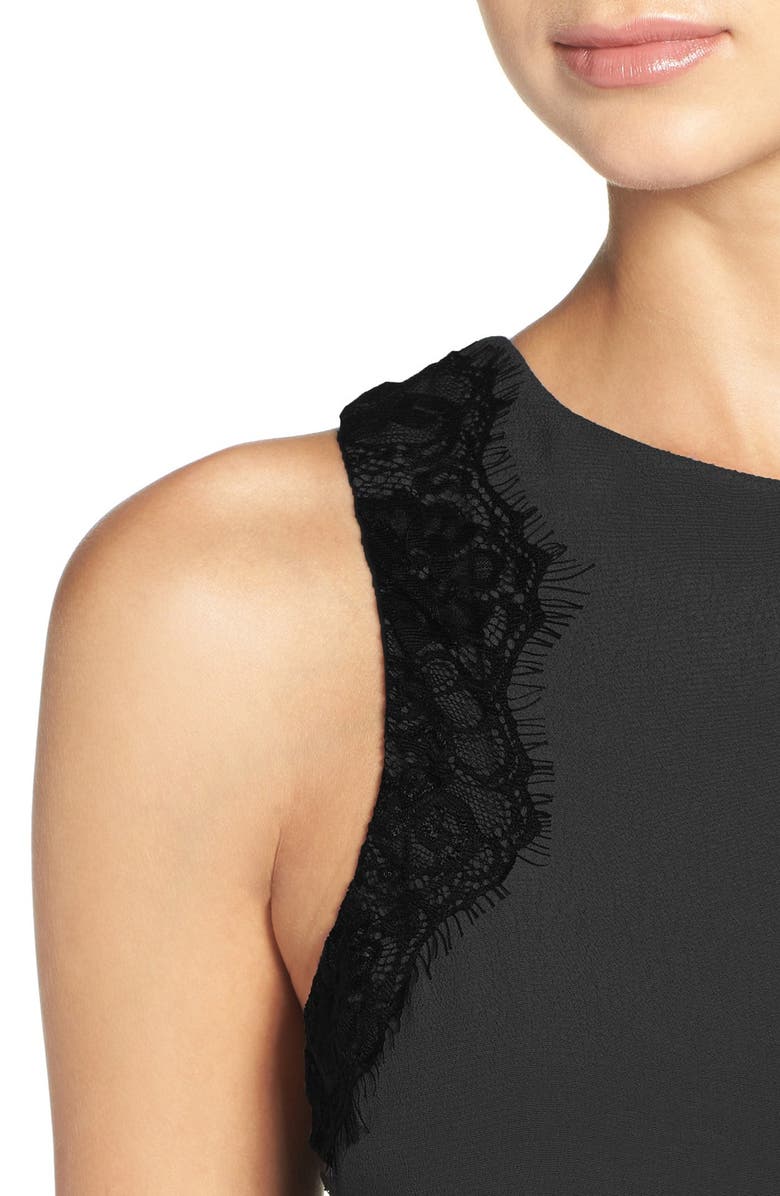 NSR Lace Trim Pleat Front Romper, Alternate, color,