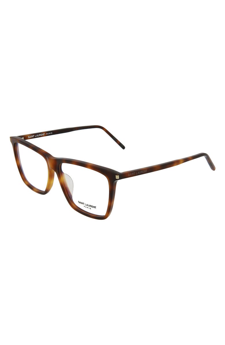 Saint Laurent 55mm Square/Rectangle Optical Frames, Alternate, color,