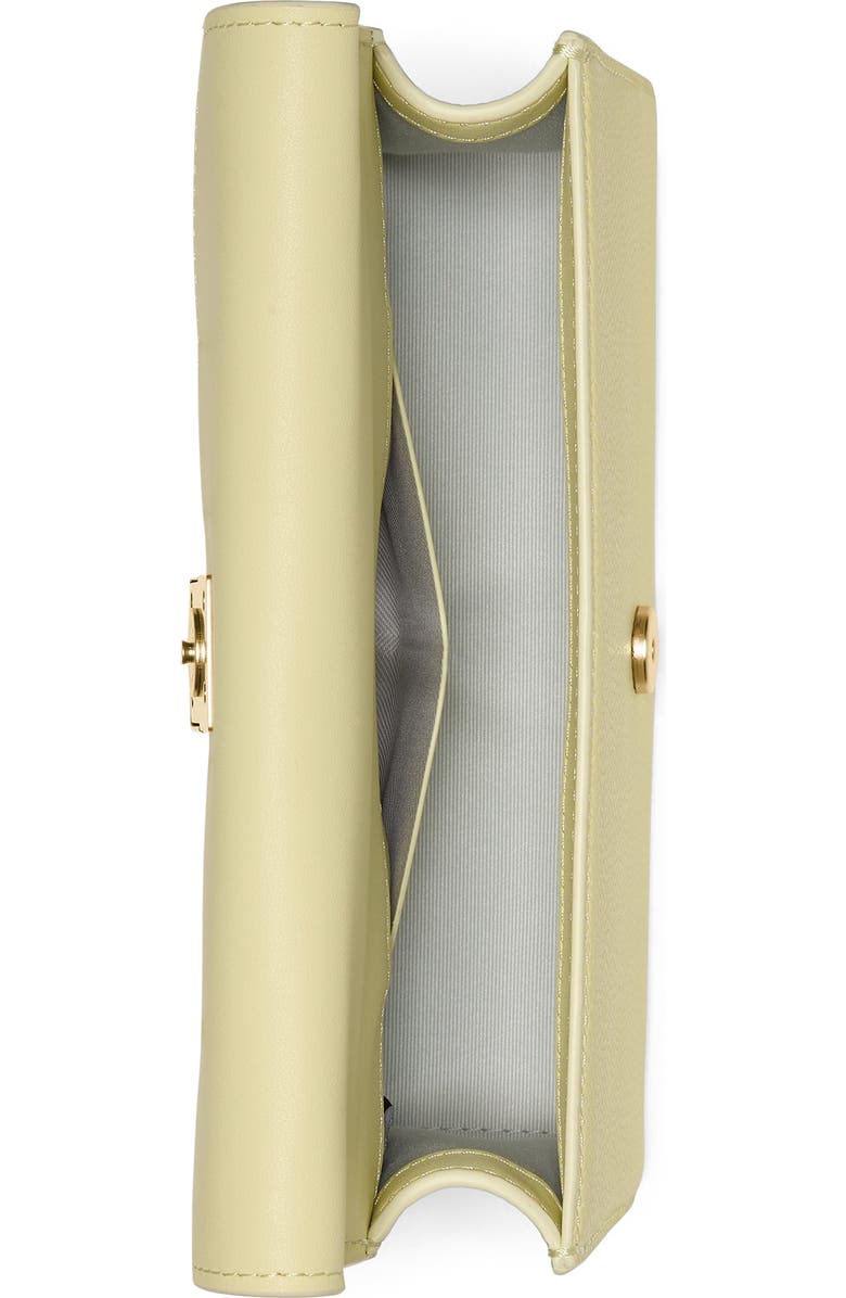 Kate Spade New York deco mixed media convertible leather crossbody bag, Alternate, color, Pale Citron