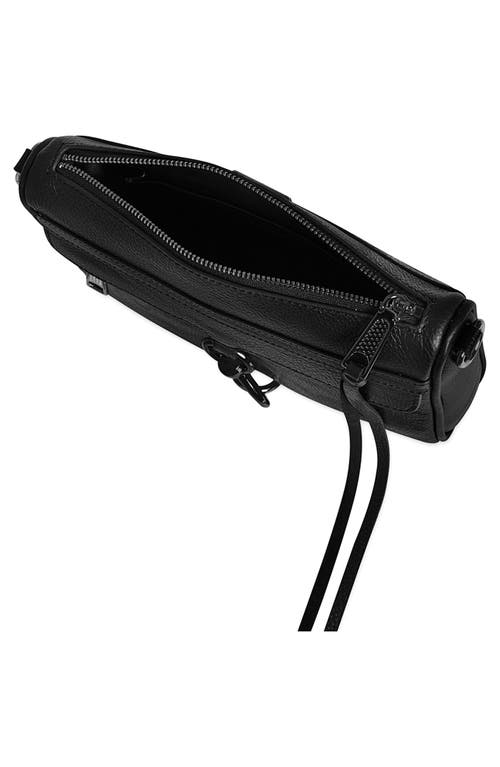 Rebecca Minkoff Mini Mac Convertible Leather Crossbody Bag In Black