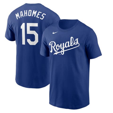 Men's Nike Patrick Mahomes Royal Kansas City Royals Name & Number T-Shirt