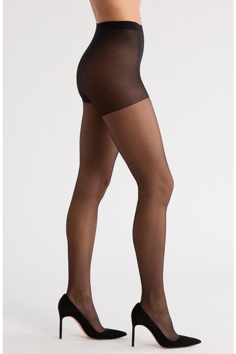 Energizing 20-Denier Sheer Tights, Main, color, BLACK