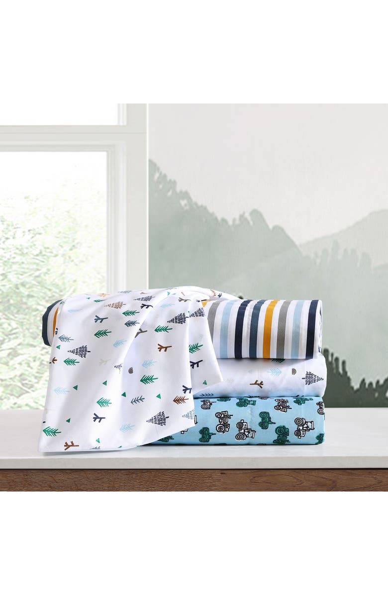 Eddie Bauer Little Rider Cotton Sheet Set, Alternate, color, Blue/ Green